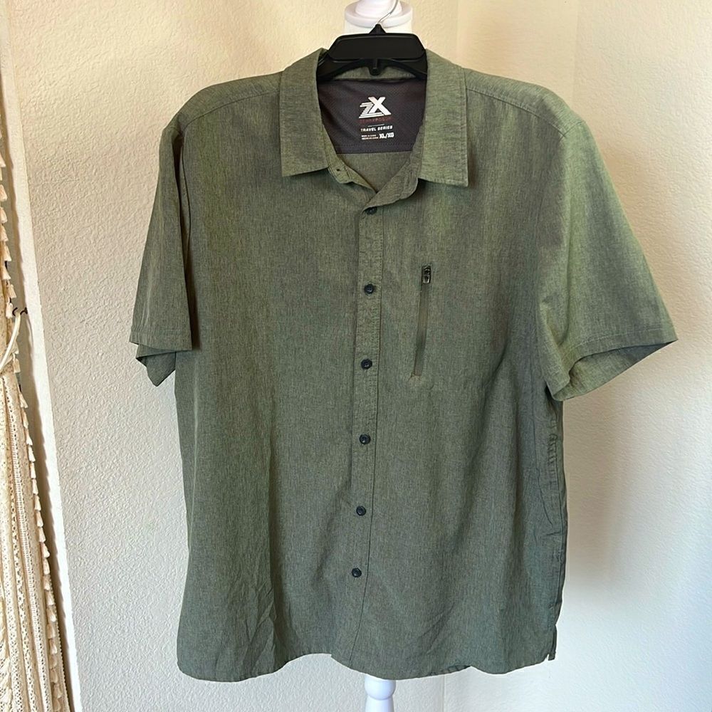 Men's ZeroXposur Short Sleeve Button Down Shirt ~ Size XL